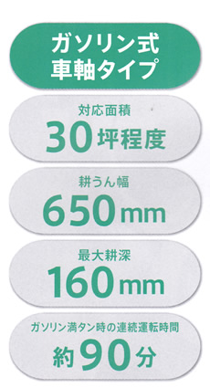 ガソリン式車軸タイプ